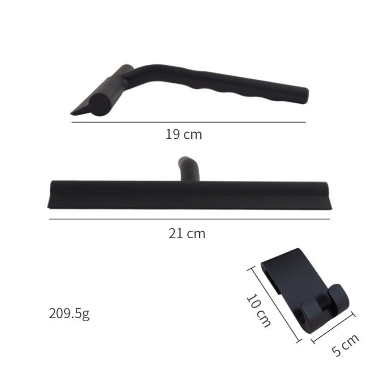 Car Glass Silicone Wiper Household Bathroom Manual Cleaning Scraper(Black)