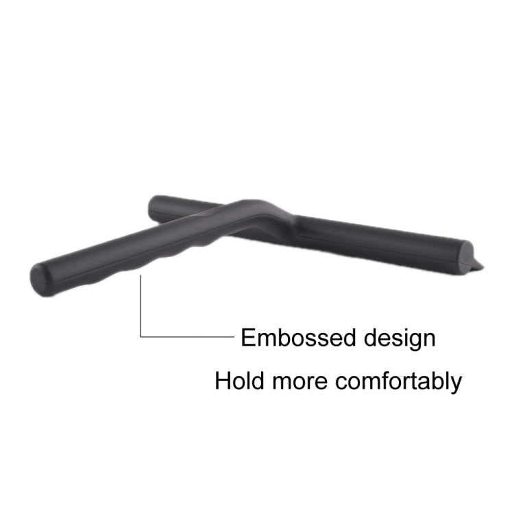 Car Glass Silicone Wiper Household Bathroom Manual Cleaning Scraper(Black)