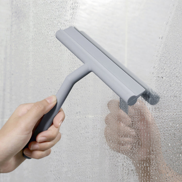 Car Glass Silicone Wiper Household Bathroom Manual Cleaning Scraper(Gray)