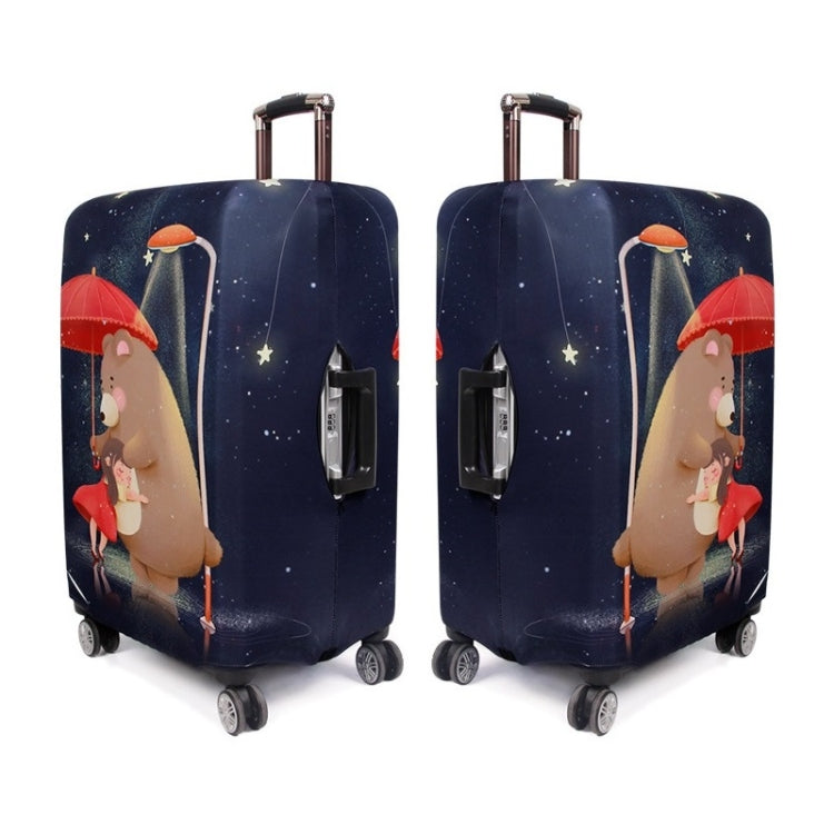 Thick Wear-resistant Luggage Elastic Dustproof Protective Cover, Size: S(Bear Girl)