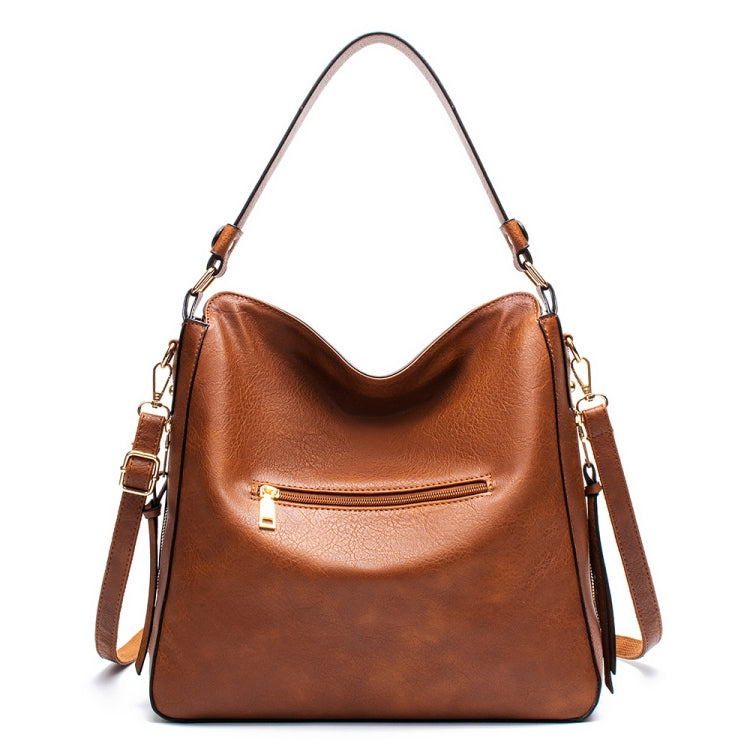 7871 Large Capacity Adjustable Leather Tote Bag Multi-compartment Shoulder Bag, Color: Red