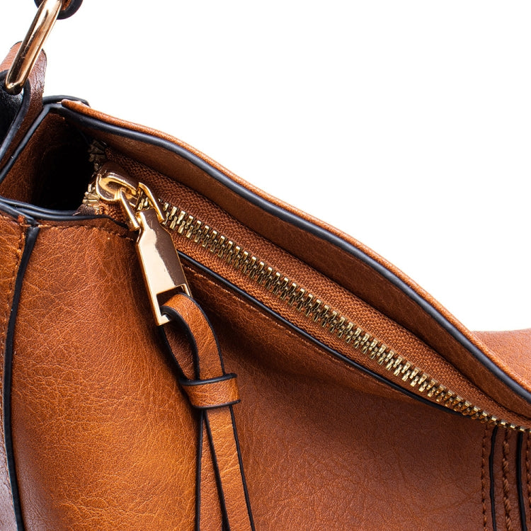 7871 Large Capacity Adjustable Leather Tote Bag Multi-compartment Shoulder Bag, Color: Blue