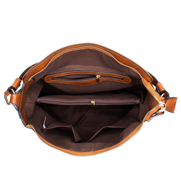 7871 Large Capacity Adjustable Leather Tote Bag Multi-compartment Shoulder Bag, Color: Grey