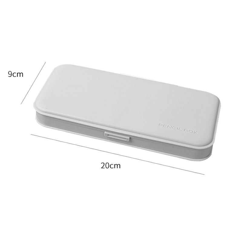 WJ-WJH-2 Plastic Compartment Large-capacity Shatter-resistant Flip-top Stationery Box(Pink)