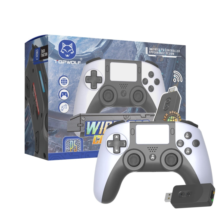 For PS5/ PS4/PC Wireless WIFI Controller Bluetooth DualSense Gamepad Joysticks(Black and White)