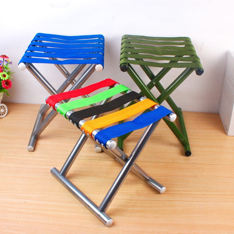 Metal Tube Outdoor Folding Chair Fishing Stool Camping Portable Stool Medium (25.5cm) Random Color