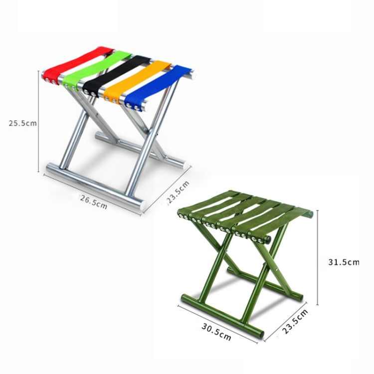 Metal Tube Outdoor Folding Chair Fishing Stool Camping Portable Stool Medium (25.5cm) Random Color