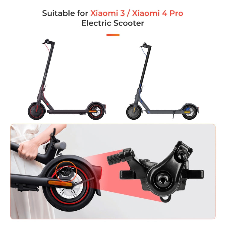 For Xiaomi  Electric Scooter 3/ 4 Pro Rear Wheel Disc Brake Calipers(Orange)