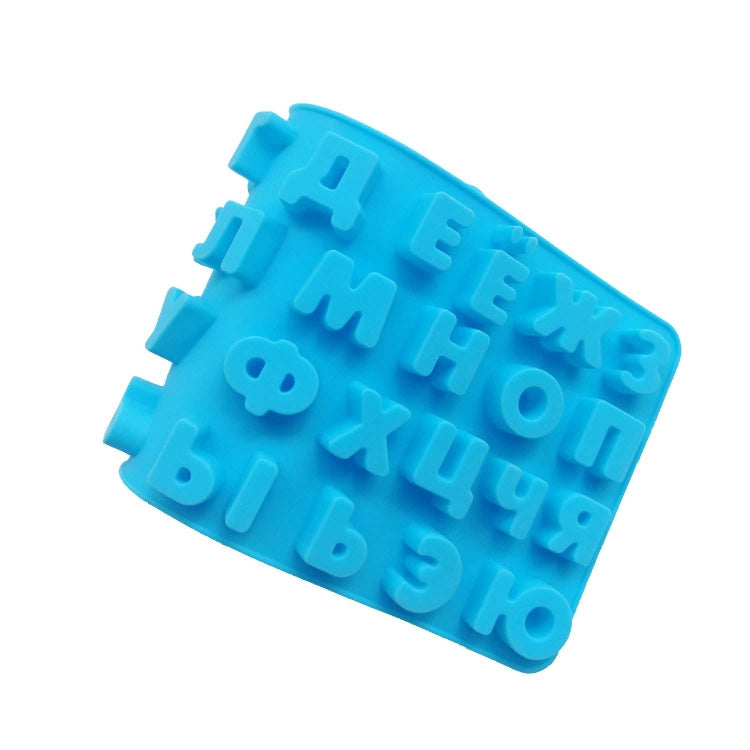 Chocolate Fudge Jelly Silicone Russian Letters Mold Ice Grid