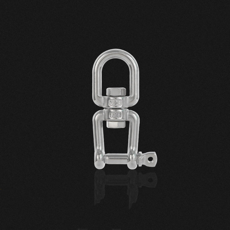 M8 OX Type  304 Stainless Steel 360 Degree Rotating 8-Shaped Chain Snap Ring Connecting Hook Swivel