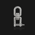 M10 OX Type  304 Stainless Steel 360 Degree Rotating 8-Shaped Chain Snap Ring Connecting Hook Swivel