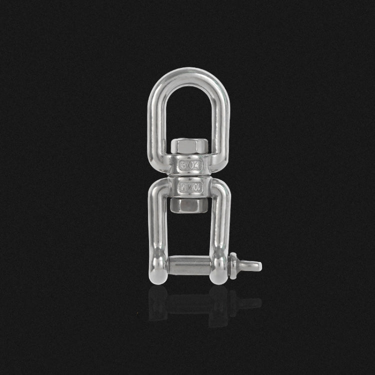 M10 OX Type  304 Stainless Steel 360 Degree Rotating 8-Shaped Chain Snap Ring Connecting Hook Swivel
