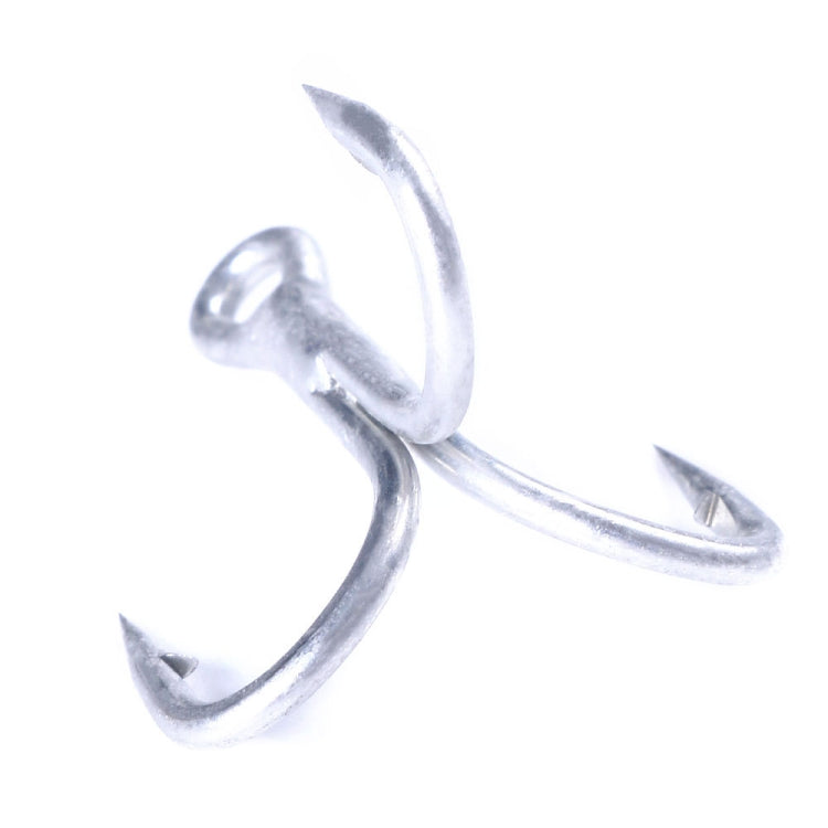 HENGJIA FH061 10pcs Three-jaw Treble Blood Groove Hooks, Specification: 4
