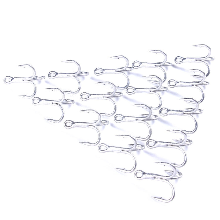 HENGJIA FH061 10pcs Three-jaw Treble Blood Groove Hooks, Specification: 4