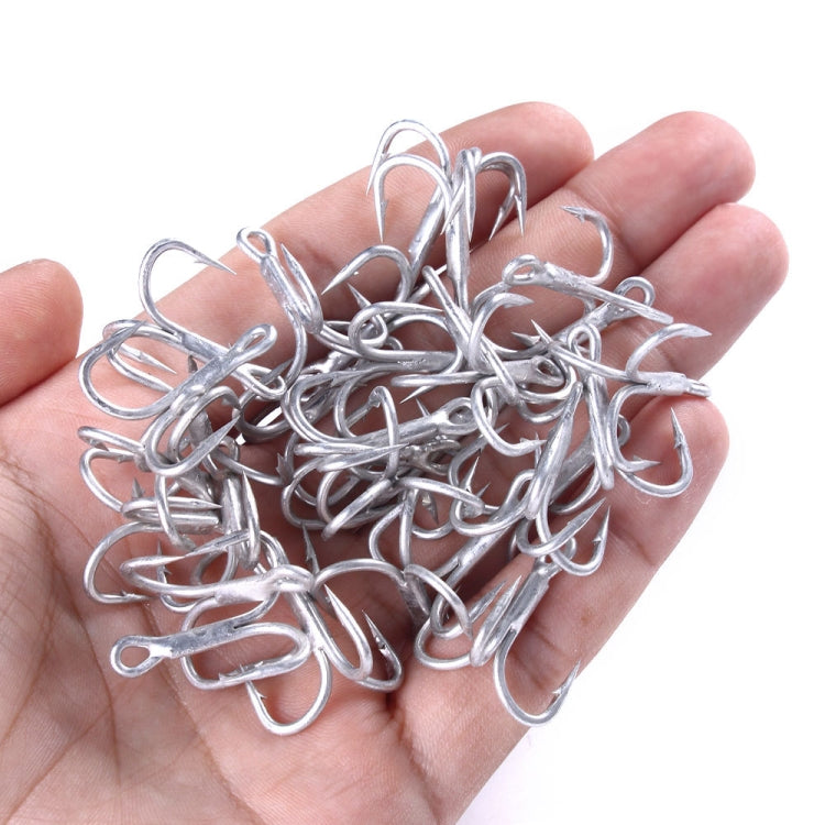 HENGJIA FH061 10pcs Three-jaw Treble Blood Groove Hooks, Specification: 4