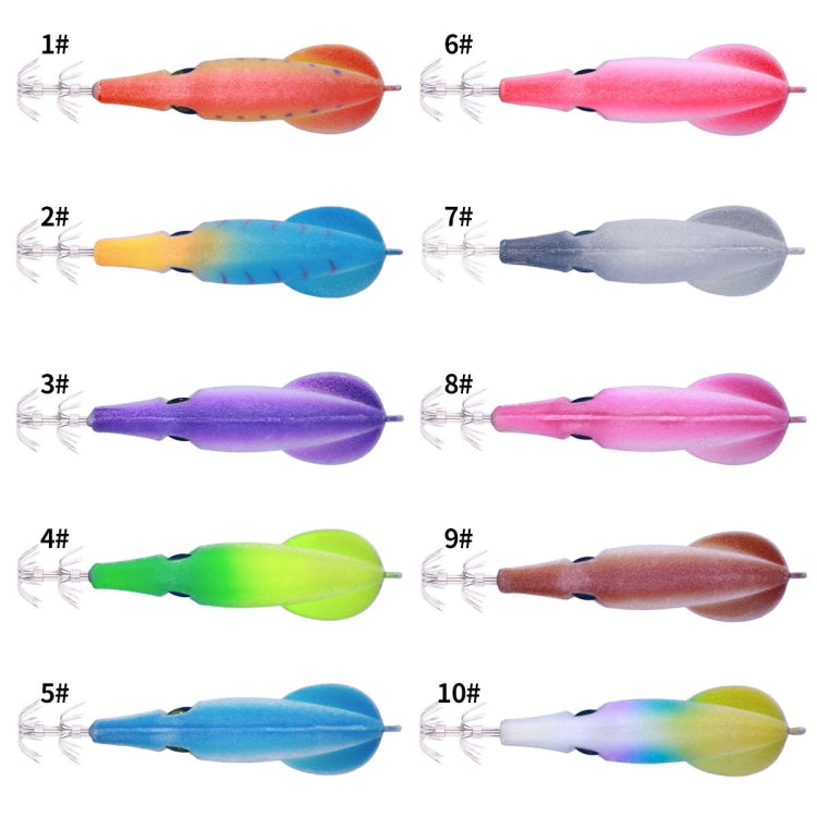 HENGJIA SJ042 Squid Steel Filament Shrimp Bionic Bait Sea Fishing Lures, Size: 9.5cm 6g(Orange Red)