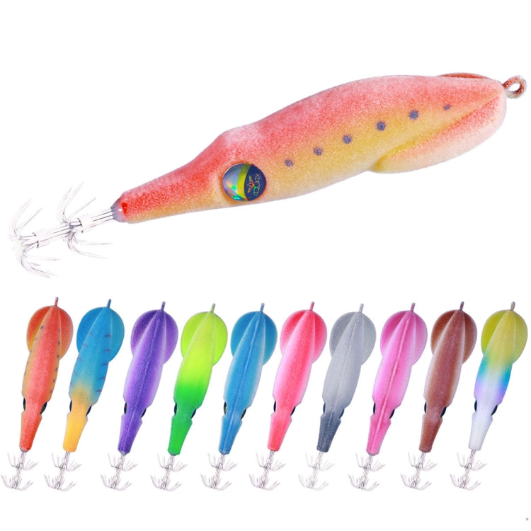HENGJIA SJ042 Squid Steel Filament Shrimp Bionic Bait Sea Fishing Lures, Size: 9.5cm 6g(Orange Red)