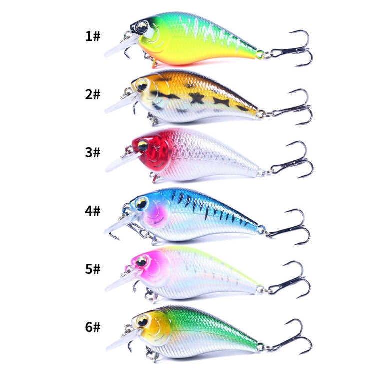 HENGJIA CB060 7cm 9.5g Lure VIB Rock Little Fatty Floating Fake Baits, Color: 4