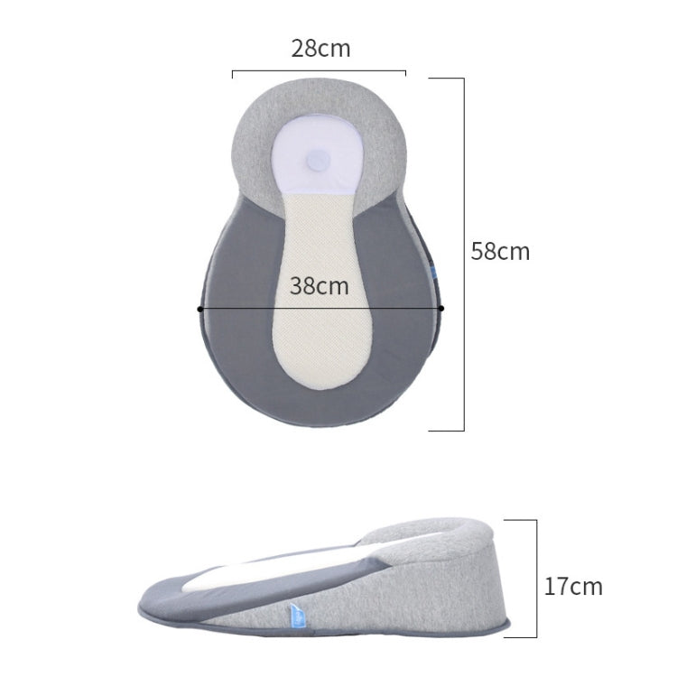 Baby Breastfeeding Pillow Lying Feeding Baby Anti-spitting Milk Slope Pad(Gray)