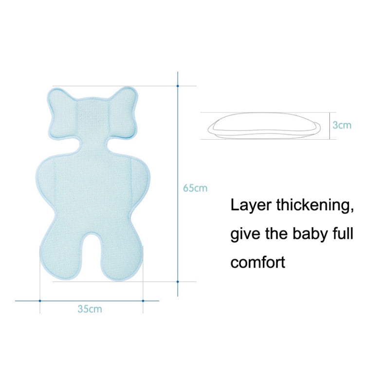 3D Baby Cart Mat Four Seasons Universal Baby Dining Chair Mat(Blue)