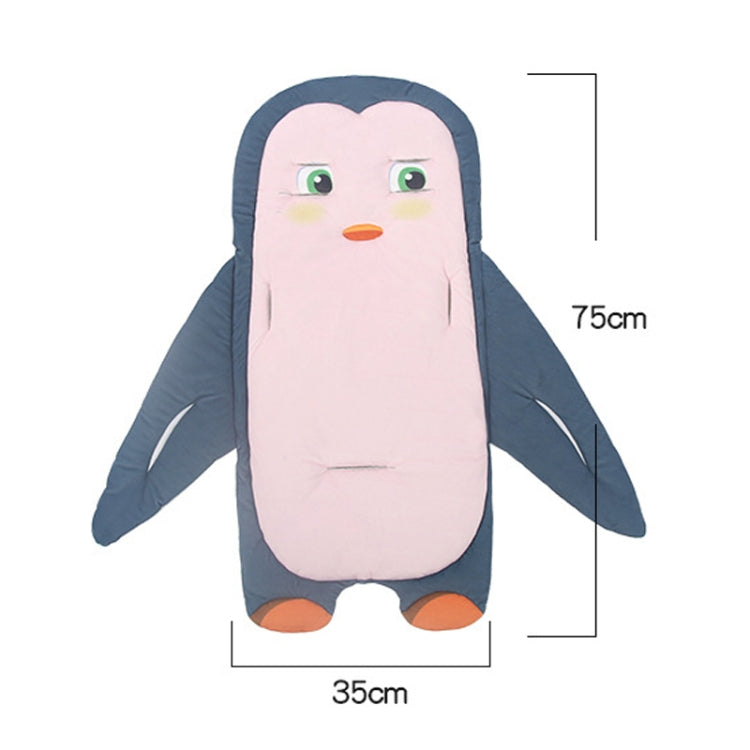 Baby Carriage Cushion Cotton Four Seasons General Purpose Dining Chair Mat(Little Penguin)