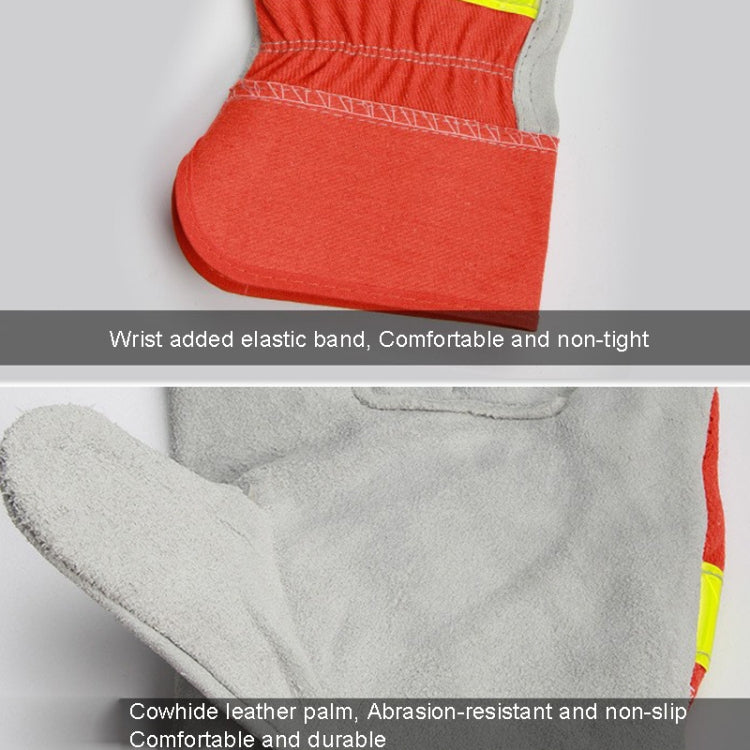 A2604 Cowhide Firefighting Gloves Gardening Protection Labor Welding Gloves
