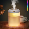 3000ml Double Nozzle Humidifier with Timing Digital Display and Colorful Ambient Light(White)