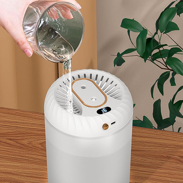 3000ml Double Nozzle Humidifier with Timing Digital Display and Colorful Ambient Light(White)