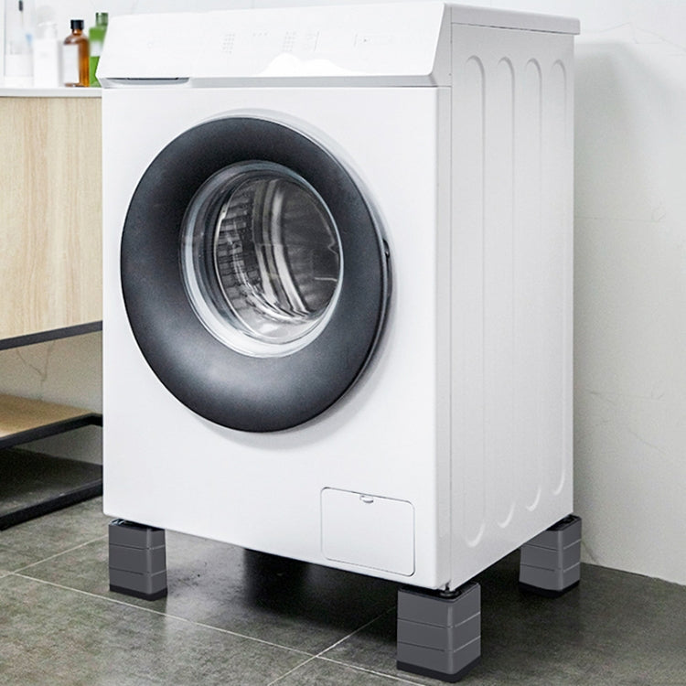 4pcs Single-layer BS-XYJJD Household Washing Machine Refrigerator Non-slip Shock-absorbing Floor Mat