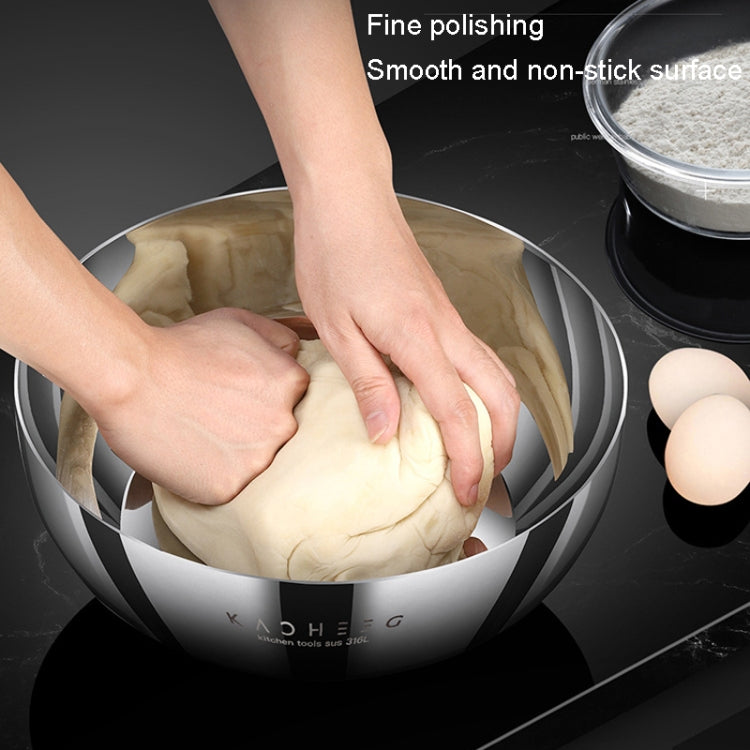 Kacheeg 316 Stainless Steel Basin Food Grade Thickened Kitchen Kneading Basin, Size: 28cm