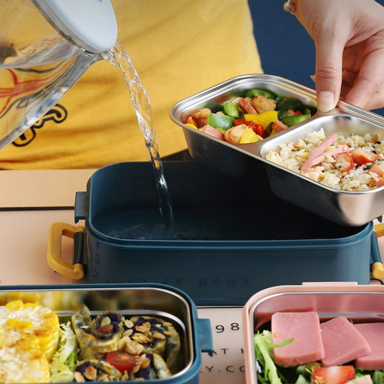 Large Capacity Refillable 304 Stainless Steel Insulated Lunch Box, Specification: 800ml (Green)