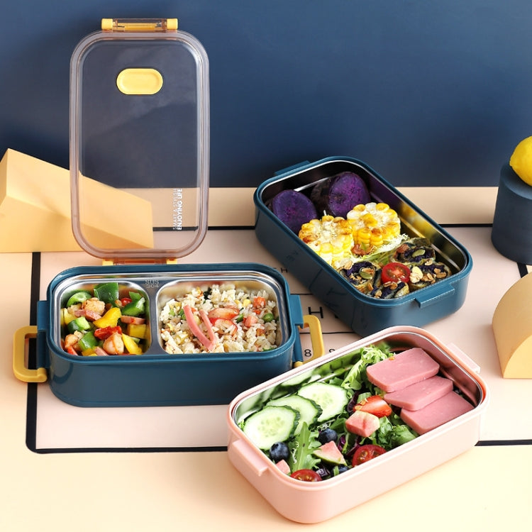 Large Capacity Refillable 304 Stainless Steel Insulated Lunch Box, Specification: 1.6L (Blue)