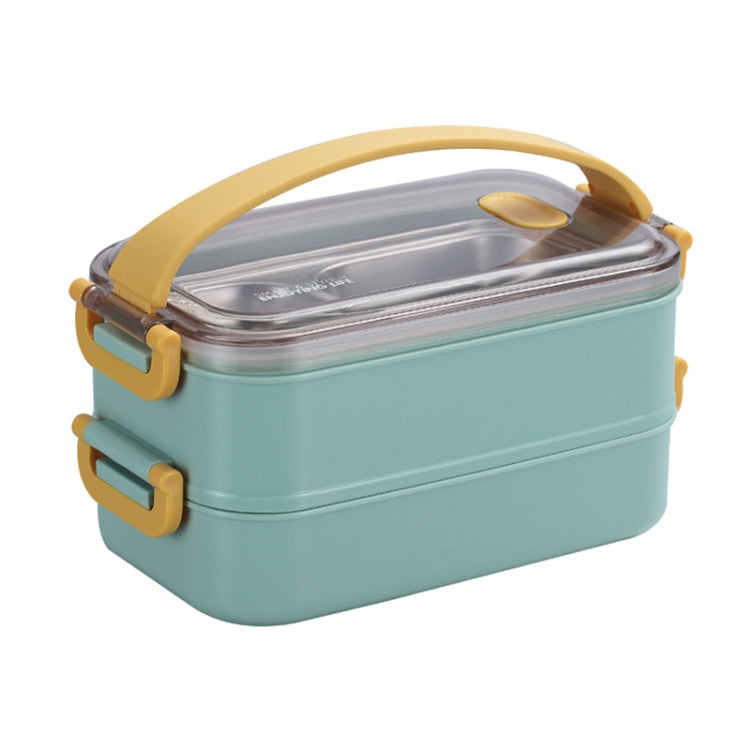 Large Capacity Refillable 304 Stainless Steel Insulated Lunch Box, Specification: 1.6L (Green)