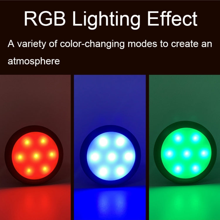 TL009-RGB Wireless Timer Dimming Night Lights Party RGB Atmosphere Lights with Remote Control(Black)