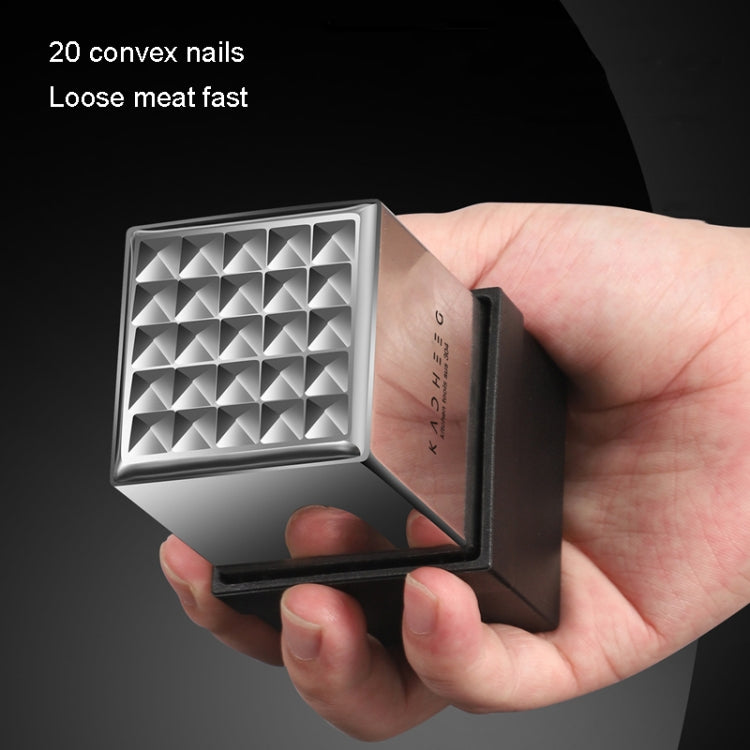 Kacheeg Stainless Steel Steak Tenderizer Double-sided Meat Looper, Style: Without Handle