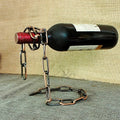 TYJJ-023 Multifunctional Three-dimensional Chain Wine Bottle Rack Home Decorative Ornaments(Bronze)