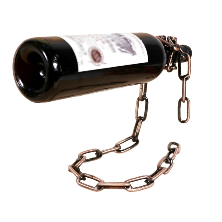 TYJJ-023 Multifunctional Three-dimensional Chain Wine Bottle Rack Home Decorative Ornaments(Silver)