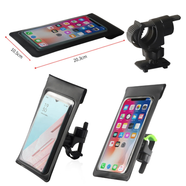 Outdoor Cycling Mobile Phone Navigation Waterproof Bracket(Black Green)
