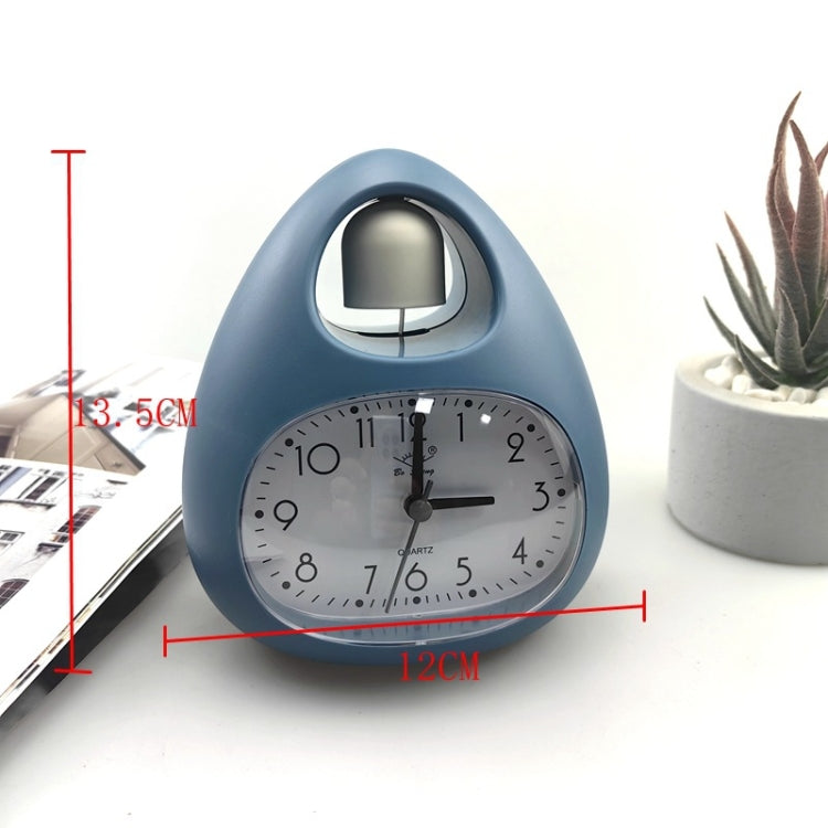 GH809 Egg-shaped Desktop Children Alarm Clock Bedside Cute Belling Clock(Blue)