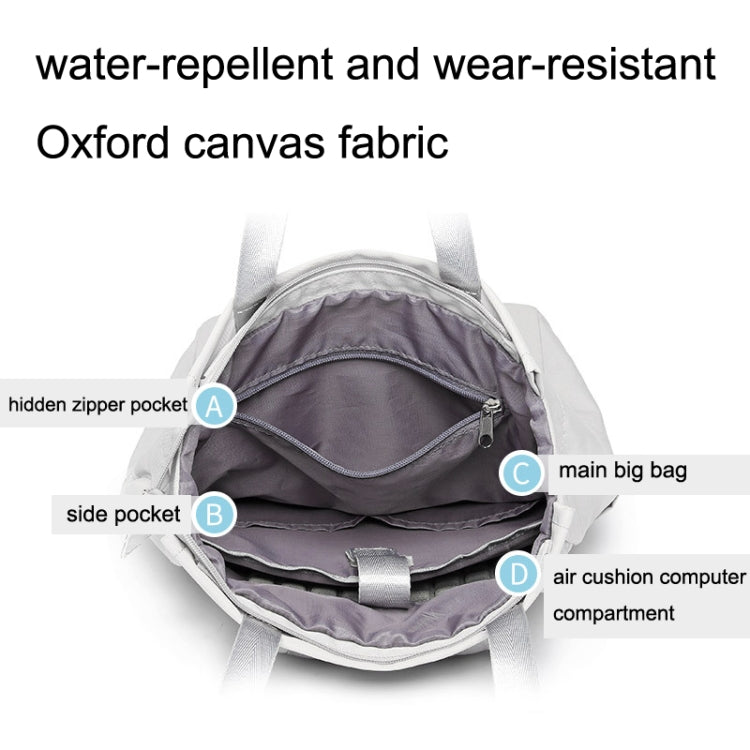 Student Backpack Waterproof USB Laptop Bag, Size: Medium (Gray)