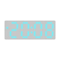 8017 LED Screen Voice Control Digital Alarm Clock Desktop Multifunctional Temperature Clock(Ice Blue)