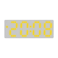 8017 LED Screen Voice Control Digital Alarm Clock Desktop Multifunctional Temperature Clock(Yellow)