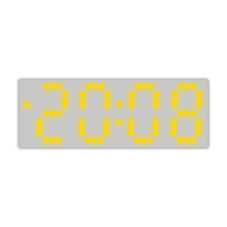 8017 LED Screen Voice Control Digital Alarm Clock Desktop Multifunctional Temperature Clock(Yellow)