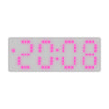 8017 LED Screen Voice Control Digital Alarm Clock Desktop Multifunctional Temperature Clock(Pink)