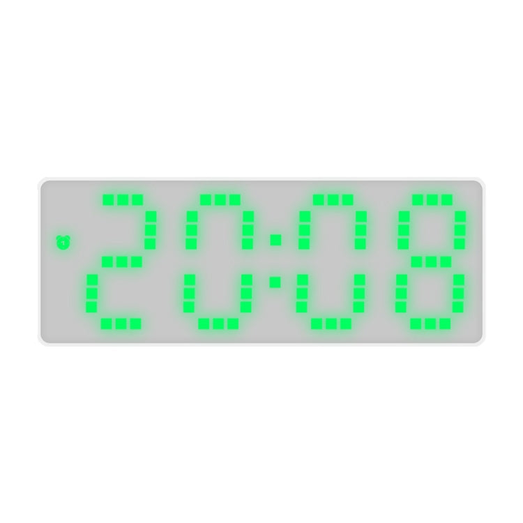 8017 LED Screen Voice Control Digital Alarm Clock Desktop Multifunctional Temperature Clock(Green)