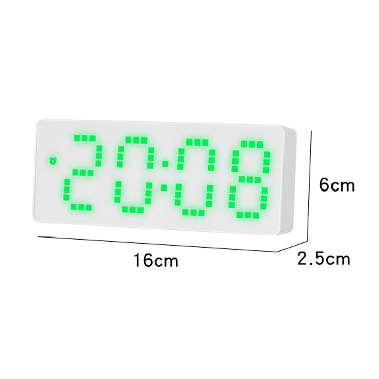 8017 LED Screen Voice Control Digital Alarm Clock Desktop Multifunctional Temperature Clock(Yellow)