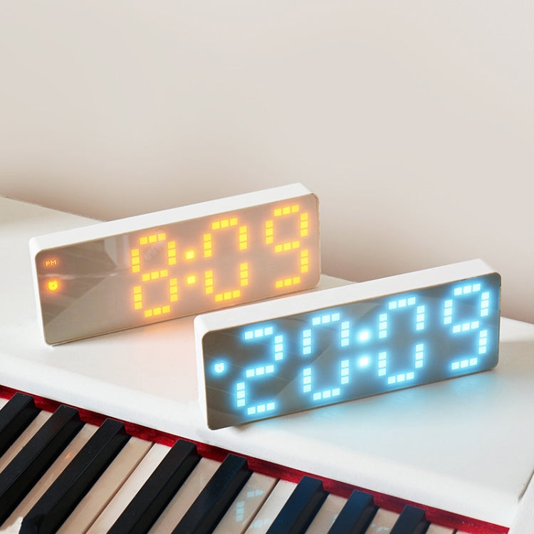 8017 LED Screen Voice Control Digital Alarm Clock Desktop Multifunctional Temperature Clock(Green)