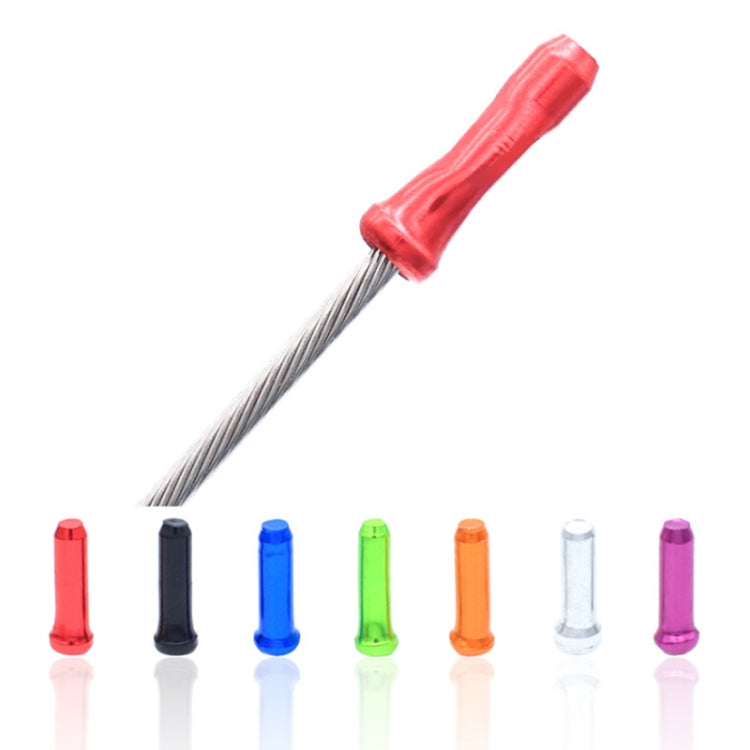 50pcs Mountain Road Bicycle Aluminum Alloy Brake Shifting Cable Core Cap(Random Color Delivery)