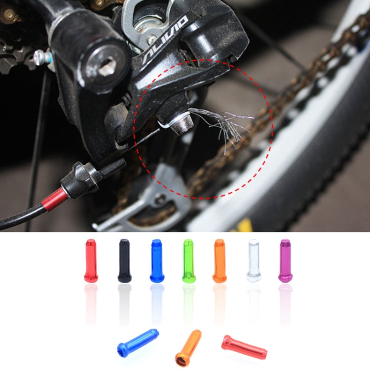 50pcs Mountain Road Bicycle Aluminum Alloy Brake Shifting Cable Core Cap(Random Color Delivery)
