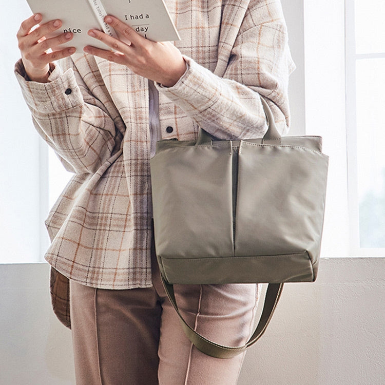 Business Briefcase Handbag / Shoulder Bag Dual-purpose Large Capacity Messenger Computer Bag, Size: Medium(Khaki+Gray PU Power Bag)